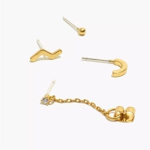 NWT Madewell Zigzag Earrings Set
